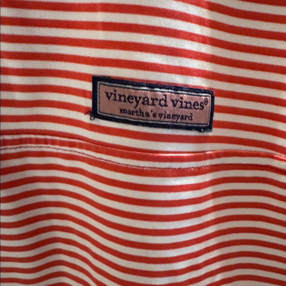 Vineyard Vines Red and White Striped Pullover performance - Picture 3 of 4